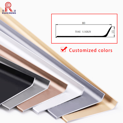 Flooring Accessories 80mm Metal Skirting Board Lines For Protection