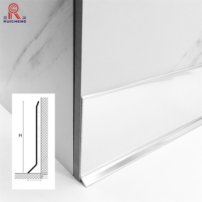 Living Room Extrusion Aluminum Wall Skirting Board Profiles Various Colors