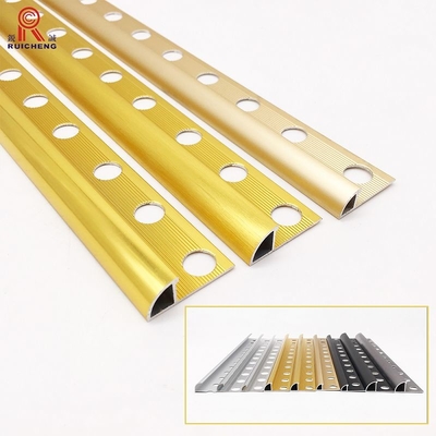 Bronze Aluminum Corner Tile Trim 0.55mm Thickness 6063 Alu Material