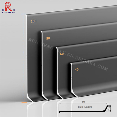 Flooring Accessories 80mm Metal Skirting Board Lines For Protection